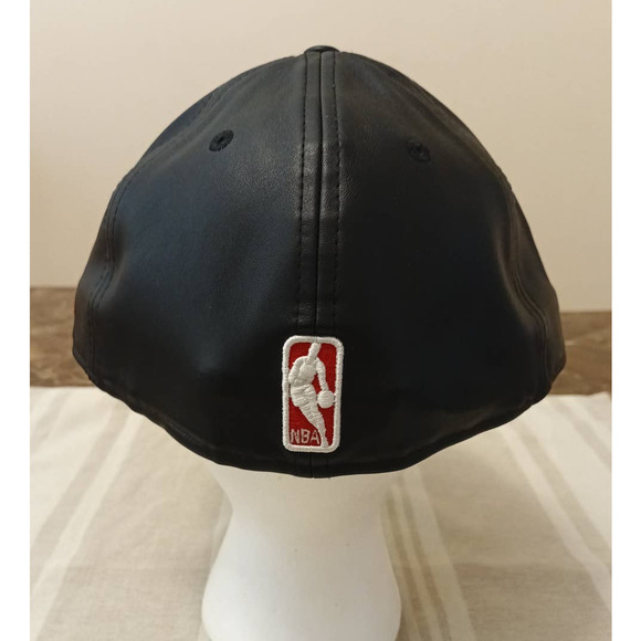 NBA Miami Heat New Era Men's Faux Leather 59FIFTY Fitted Cap 7 3/8 - Picture 5 of 9